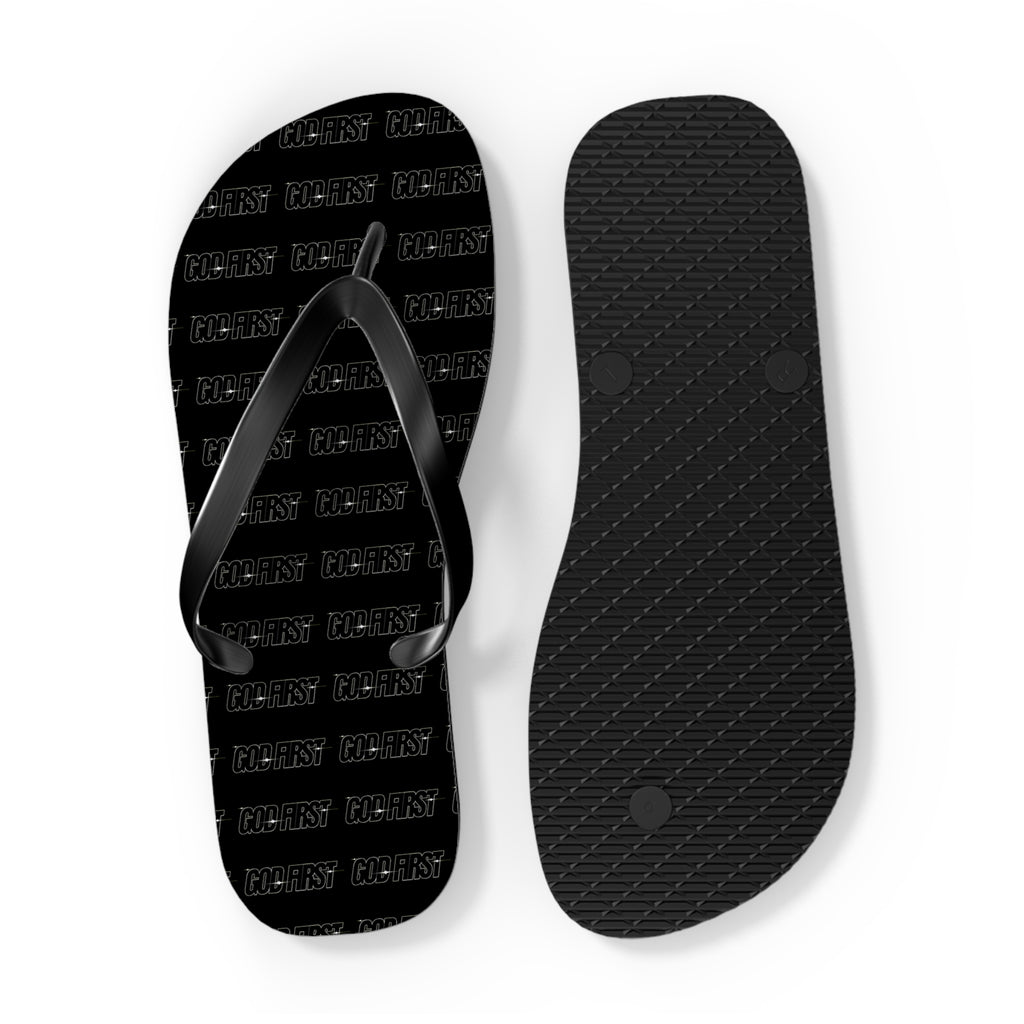 GOD FIRST Flip Flops