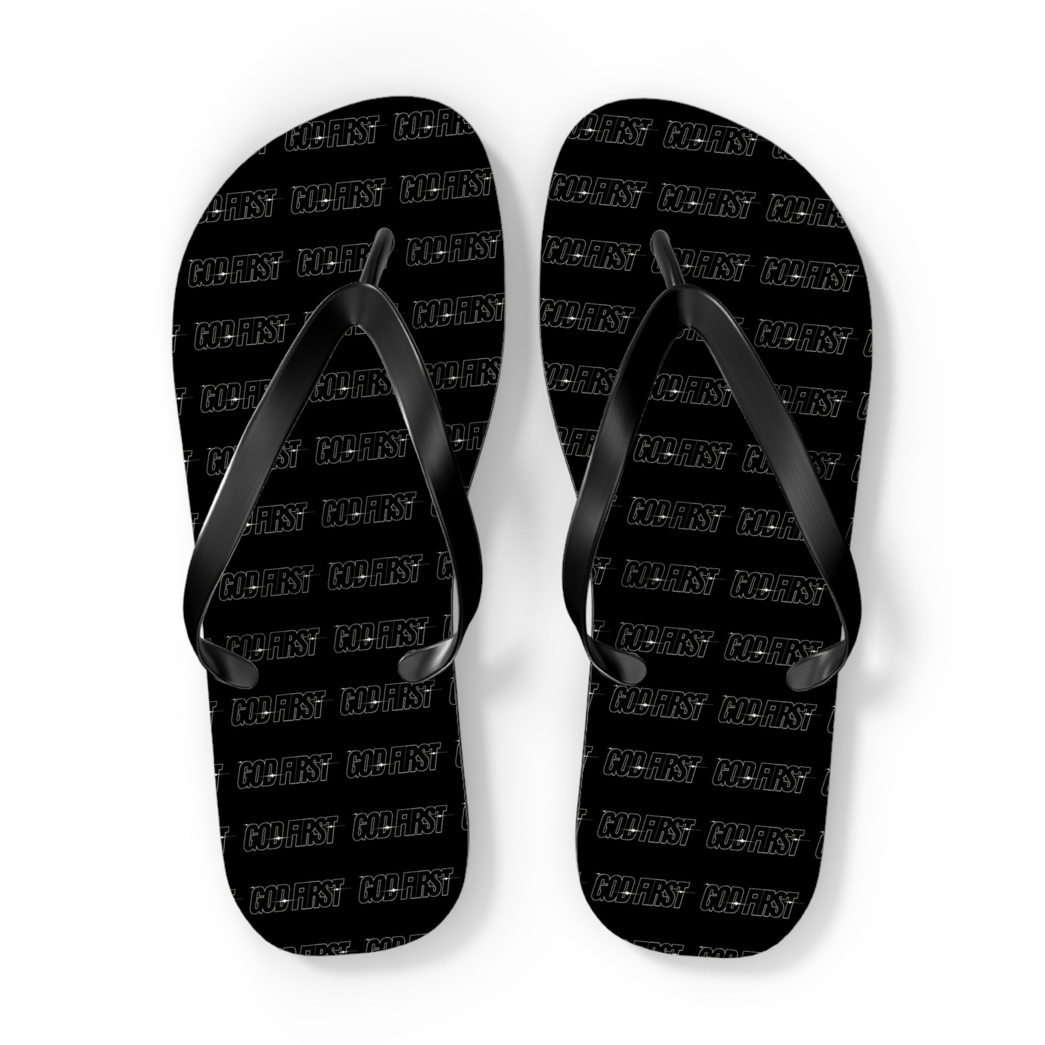 GOD FIRST Flip Flops