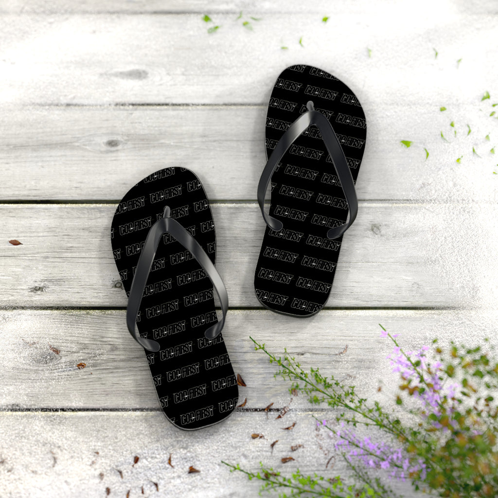GOD FIRST Flip Flops