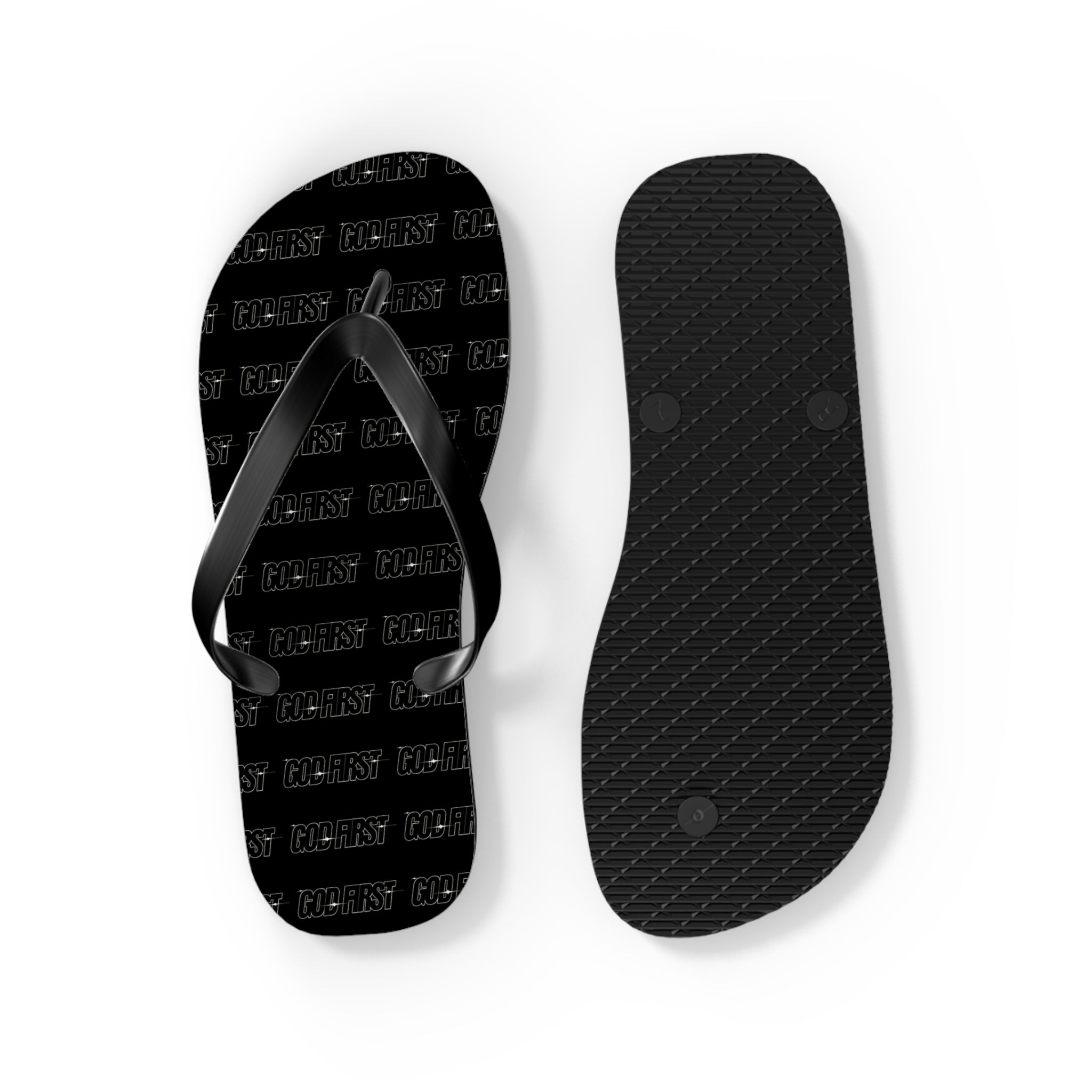GOD FIRST Flip Flops
