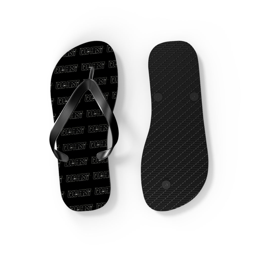 GOD FIRST Flip Flops