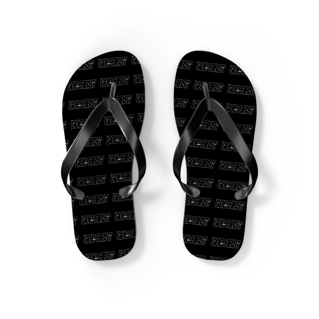 GOD FIRST Flip Flops