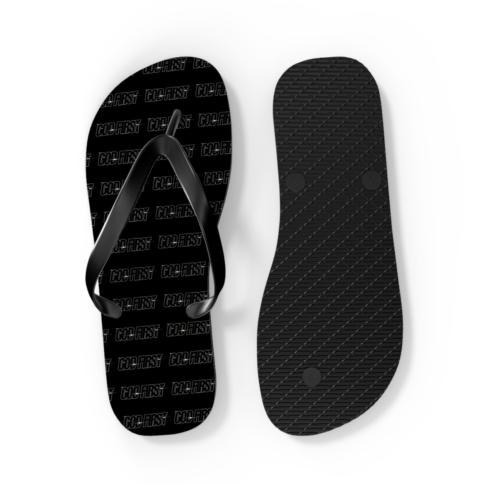 GOD FIRST Flip Flops